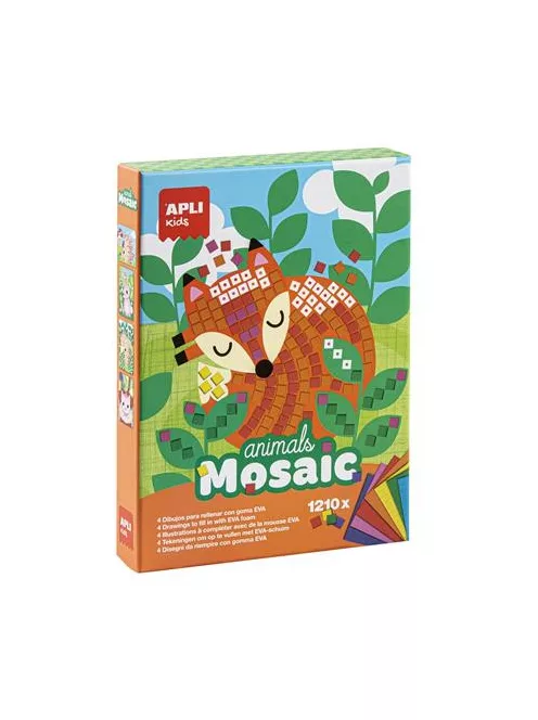 APLI Mozaikos képkészítő készlet, APLI Kids "Animals Mosaic", erdei állatok
