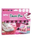 APLI Dekortoll készlet, zselés, APLI "Decor Pen", glitter