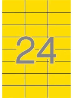   APLI Etikett, 70x37 mm, színes, APLI, sárga, 480 etikett/csomag