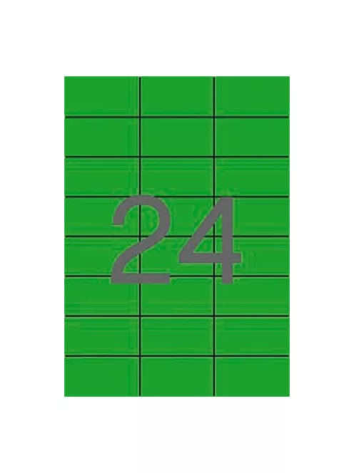 APLI Etikett, 70x37 mm, színes, APLI, zöld, 480 etikett/csomag