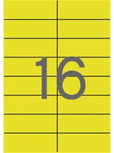   APLI Etikett, 105x37 mm, színes, APLI, sárga, 320 etikett/csomag