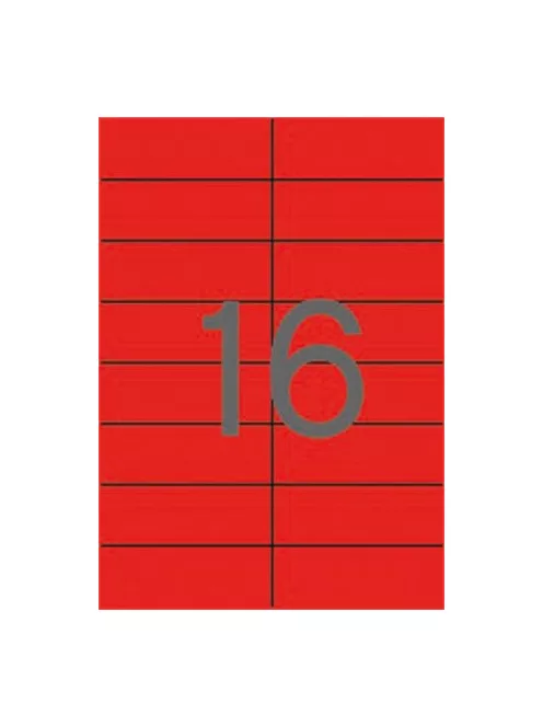 APLI Etikett, 105x37 mm, színes, APLI, piros, 320 etikett/csomag