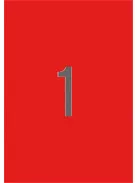 APLI Etikett, 210x297 mm, színes, APLI, piros, 20 etikett/csomag