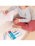 APLI Filctoll készlet, nyomda, APLI Kids "Markers Duo Stamps", 10 különböző szín és minta