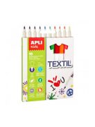 APLI Textilfilc, 2,9 mm, APLI Kids "Markers Textil", 10 különböző szín