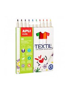   APLI Textilfilc, 2,9 mm, APLI Kids "Markers Textil", 10 különböző szín