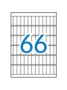 APLI Etikett, 12x30 mm, kerekített sarkú, A5 hordozón, APLI, 990 etikett/csomag