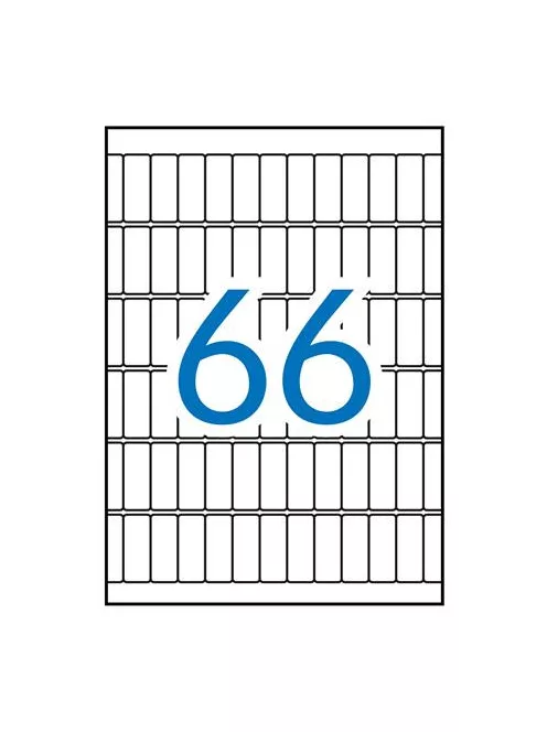 APLI Etikett, 12x30 mm, kerekített sarkú, A5 hordozón, APLI, 990 etikett/csomag