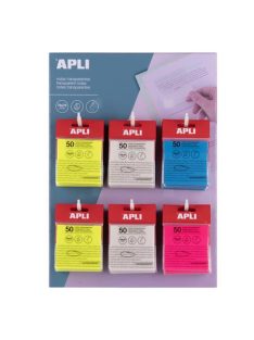   APLI Öntapadó jegyzettömb, átlátszó, vízálló, 75x75 mm, 50 lap, APLI, sárga