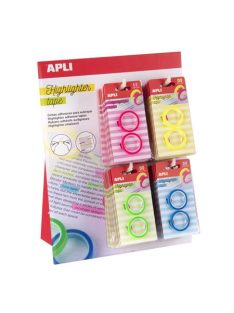   APLI Szövegkiemelő szalag display, 32 db, APLI, különböző színekben