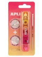 APLI Hibajavító- és ragasztóroller, 2in1, 5 mm x 4-3 m,  APLI , vegyes színek