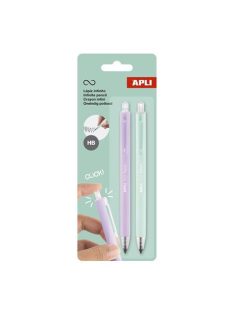   APLI Töltőceruza, HB, nyomógombos, APLI "Infinite Click", lila és zöld