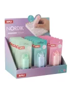 APLI Hibajavító roller, nyomógombos, 5 mm x 6 m, APLI "Nordik", vegyes pasztell színek