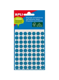   APLI Etikett, 8 mm kör, kézzel írható, színes, APLI, kék, 288 etikett/csomag