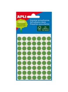   APLI Etikett, 8 mm kör, kézzel írható, színes, APLI, zöld, 288 etikett/csomag