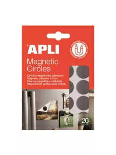   APLI Ragasztókörök, mágneses, 20 db/csomag, kétoldalas, APLI
