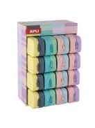 APLI Tolltartó, display, cipzáras, szilikon, kétszínű, APLI "Pastel", vegyes színek