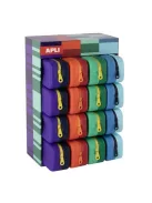 APLI Tolltartó, display, cipzáras, szilikon, kétszínű, APLI "Vibrant", vegyes színek