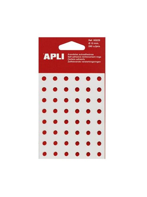 APLI Lyukerősítő gyűrű, 13 mm átmérő, APLI, átlátszó