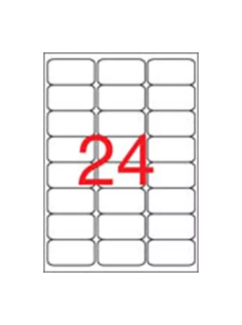 APLI Etikett, univerzális, 64x33,9 mm, kerekített sarkú, APLI, 2400 etikett/csomag