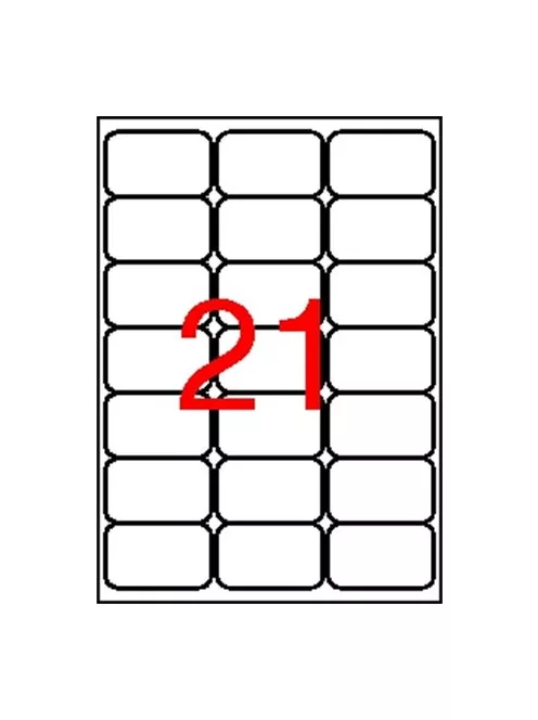 APLI Etikett, univerzális, 63,5x38,1 mm, kerekített sarkú, APLI, 2100 etikett/csomag