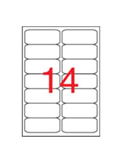 APLI Etikett, univerzális, 99,1x38,1 mm, kerekített sarkú, APLI, 1400 etikett/csomag