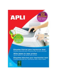   APLI Etikett, lézernyomtatókhoz, 210x297 mm, APLI, 250 etikett/csomag