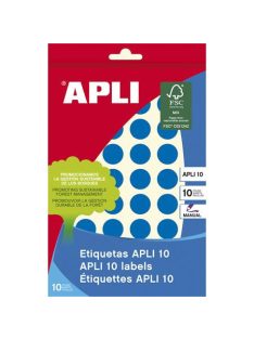   APLI Etikett, 16 mm kör, kézzel írható, színes, APLI, kék, 432 etikett/csomag
