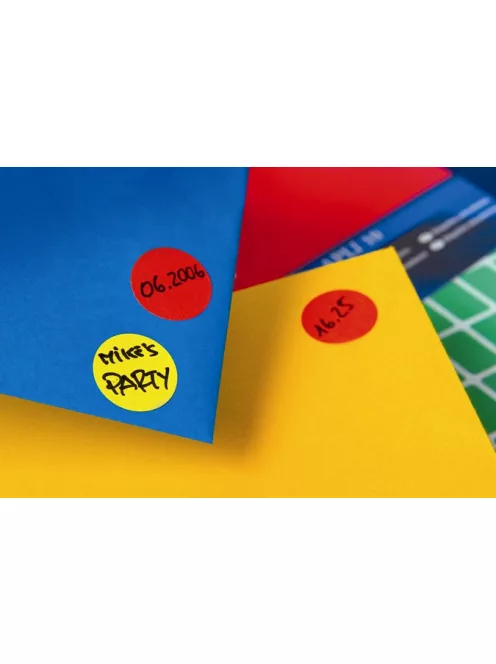 APLI Etikett, 16 mm kör, kézzel írható, színes, APLI, piros, 432 etikett/csomag