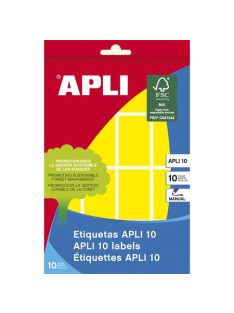   APLI Etikett, 25x40 mm, kézzel írható, színes, kerekített sarkú, APLI, sárga, 128 etikett/csomag
