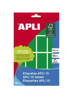   APLI Etikett, 25x40 mm, kézzel írható, színes, kerekített sarkú, APLI, zöld, 128 etikett/csomag