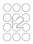 APLI Etikett, 60 mm kör, színes, APLI, neon sárga, 240 etikett/csomag