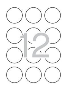   APLI Etikett, 60 mm kör, színes, APLI, neon sárga, 240 etikett/csomag