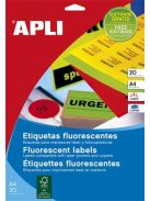 APLI Etikett, 60 mm kör, színes, APLI, neon piros, 240 etikett/csomag