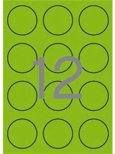   APLI Etikett, 60 mm kör, színes, APLI, neon zöld, 240 etikett/csomag