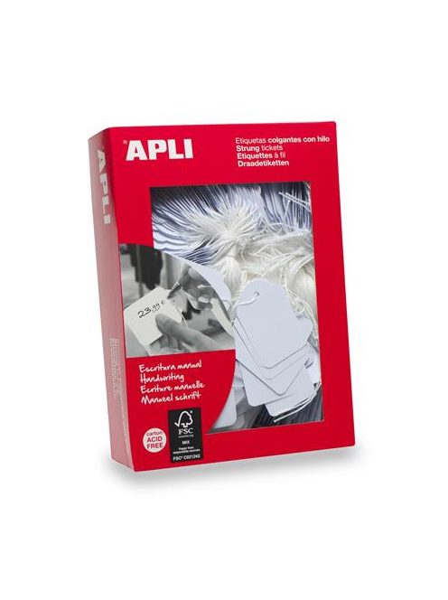 APLI Árazócímke, 22x35 mm, APLI, fehér