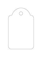 APLI Árazócímke, 22x35 mm, APLI, fehér