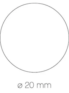   APLI Etikett, 20mm kör, kézzel írható, tekercsben, színes, APLI, piros 1700 etikett/csomag