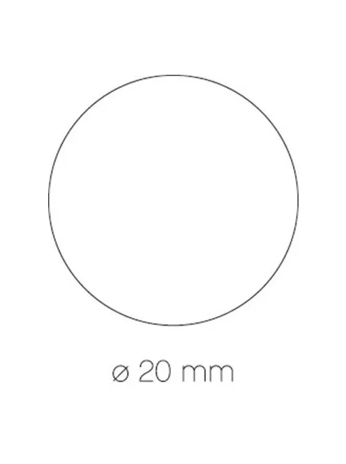 APLI Etikett, 20mm kör, kézzel írható, tekercsben, színes, APLI, piros 1700 etikett/csomag