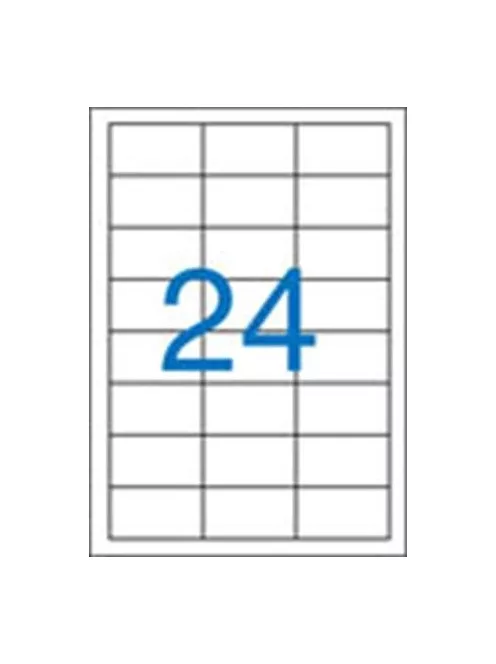 VICTORIA PAPER Etikett, univerzális, 64,6x33,8 mm, VICTORIA PAPER, 2400 etikett/csomag