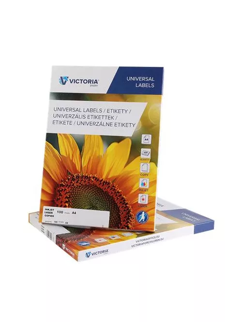 VICTORIA PAPER Etikett, univerzális, 64,6x33,8 mm, VICTORIA PAPER, 2400 etikett/csomag