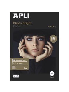   APLI Fotópapír, tintasugaras, A4, 200 g, fényes, APLI "Photo bright"
