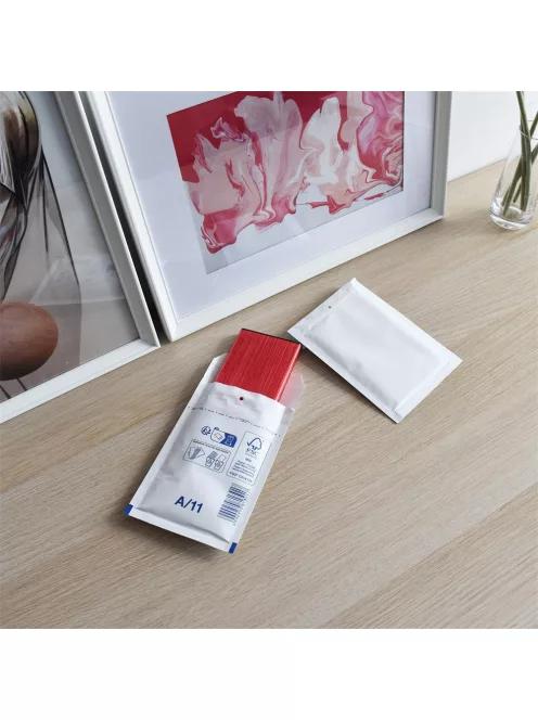 Légpárnás tasak 11/A szilikon külső méret 120x175mm, belső méret 100x165mm, Bluering® fehér