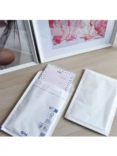   Légpárnás tasak 14/D szilikon külső méret 200x275mm, belső méret 180x265mm, Bluering® fehér