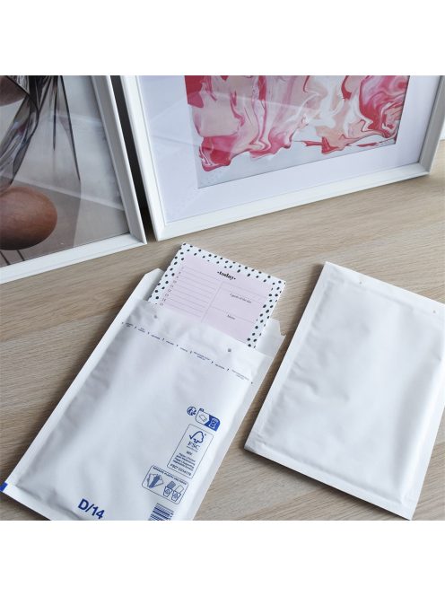 Légpárnás tasak 14/D szilikon külső méret 200x275mm, belső méret 180x265mm, Bluering® fehér