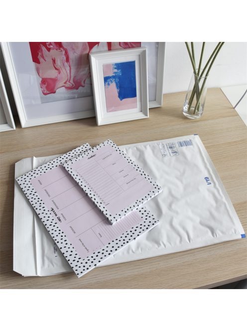 Légpárnás tasak 19/I szilikon külső méret 320x455mm, belső méret 300x445mm, Bluering® fehér