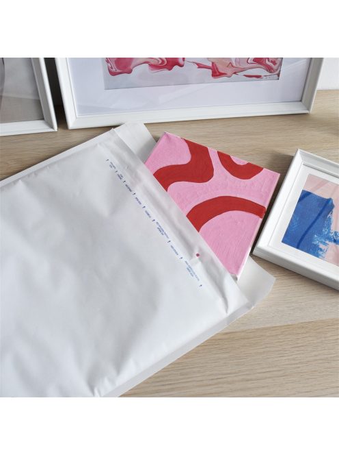 Légpárnás tasak 20/K szilikon külső méret 370x480mm, belső méret 350x470mm, Bluering® fehér