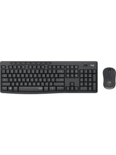   LOGITECH Egér- és billentyűzet készlet, vezeték nélküli, USB, LOGITECH, "MK295", grafitszürke