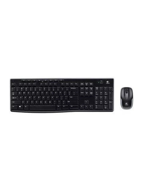 LOGITECH Egér- és billentyűzet készlet, vezeték nélküli, USB, HUN, LOGITECH "MK270", fekete