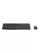 LOGITECH Egér- és billentyűzet készlet, vezeték nélküli, USB, HUN, LOGITECH "MK235"